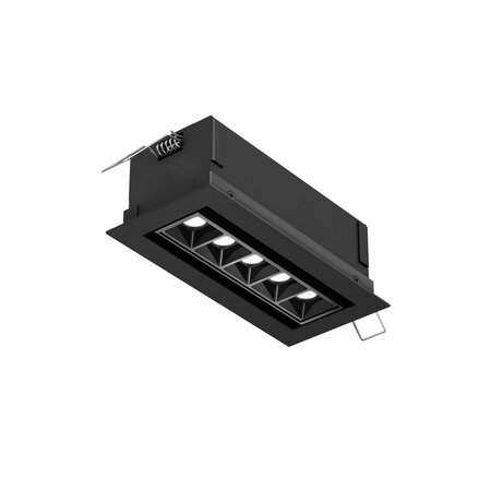 DALS Pinpoint Series 5 Light Microspot Adjustable LED Recessed Down Light, Black MSL5G-CC-BK